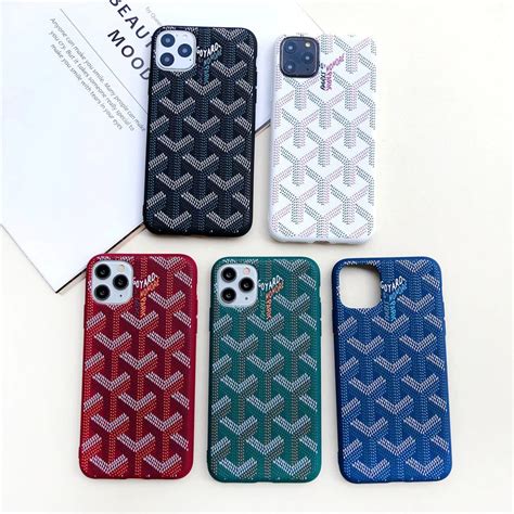 goyard blue iphone case|Goyard iPhone 12 case.